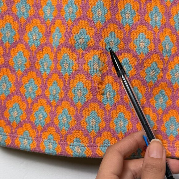 Neck Puff Sleeve Geometric - Picture 8 of 9